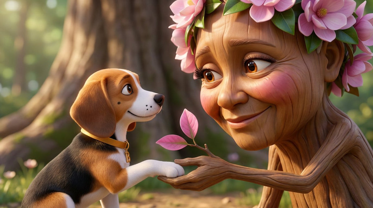 Binnie and Mema Magnolia share a blossom